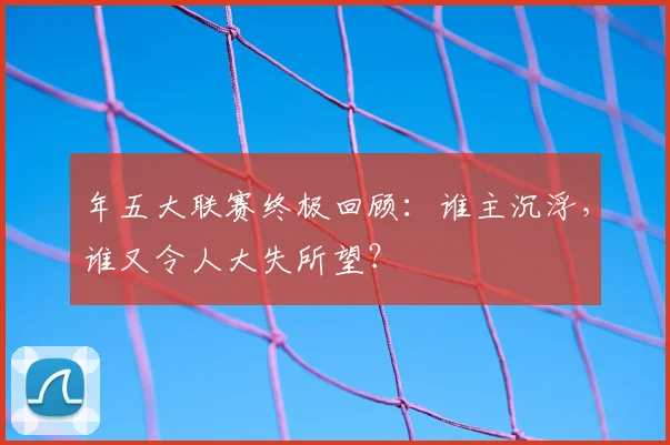 年五大联赛终极回顾:谁主沉浮,谁又令人大失所望?